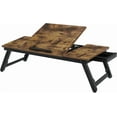 thumbnail image 1 of Laptop Desk Bed Sofa Breakfast Tray Adjustable Tilt Top Rustic Dark ULLDB, 1 of 9