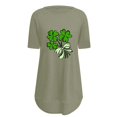 thumbnail image 3 of Pxiakgy Vente Chaude! T-Shirt Trèfle de la Saint-Patrick pour Femmes Chanceux Irlandais Manches Courtes T-Shirt Graphique Trèfle Mode Décontractée Col Rond Manches Courtes Imprimé, 3 of 6