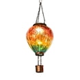 thumbnail image 2 of Solar Hot Air Balloon Hanging Light for Garden and Patio, Waterproof LED Lantern for Tree and Pergola, Floral Relief Accent for Balcony, Auto On/Off Outdoor Illumination, Unique Holiday Decor, 2 of 5