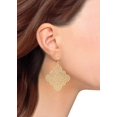 thumbnail image 3 of Pomina Floral Celtic Filigree Gold Dangle Drop Earring Boho Fashion Goemetric Chandelier Earrings for Women, 3 of 5