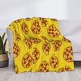 thumbnail image 4 of Throw Blanket for Couch, Cute Pizza Sausage Tomato Super Soft Fuzzy Comfy Warm Throw Blanket, Cuteness Lightweight Cozy Plush Flannel Blanket & Throws for Sofa and Bed All Season, 4 of 5