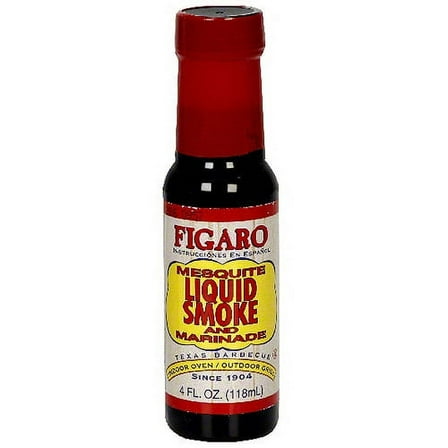 Figaro Liquid Smoke Mesquite Marinade, 4 oz (Pack of 12)