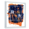 thumbnail image 3 of Designart 'Navy Blue and Orange Abstract' Modern Framed Canvas Wall Art Print, 3 of 5