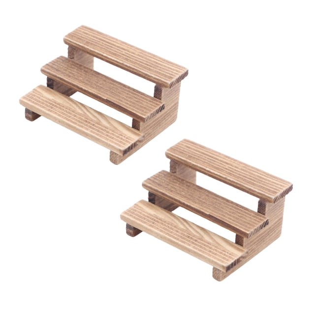 Juego de 2 mini soportes de flores a escala 1/12, accesorios de decoración para casas de muñecas en miniatura, modelos de de