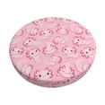 thumbnail image 1 of Disketp happy baby axolotls Funda Redonda para Taburete, Funda de Cojín para Silla de Bar Suave y Elástica-14 inch, 1 of 1