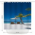 thumbnail image 3 of Ocean Beach Shower Curtain Seaside Coconut Tree Tourist Attractions Shower Curtains for Bathroom Decor, Waterproof Polyester Fabric Shower Curtain 72x72 Inch with 12 Hooks, 3 of 6