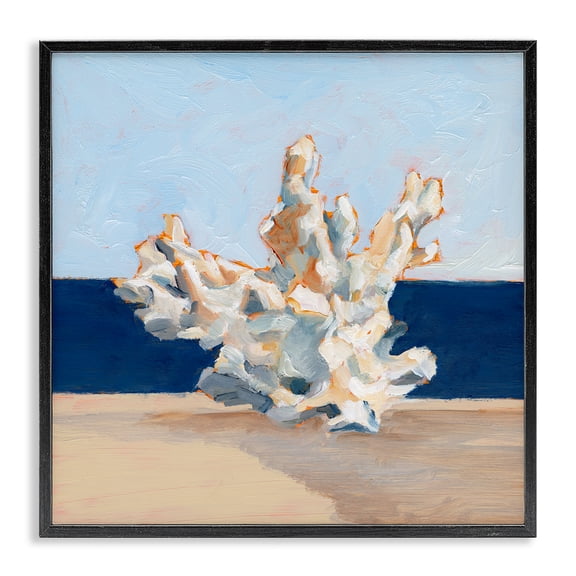 Stupell Industries Coastal Nautical Coral Black Framed Giclee Art, 24 x 24, by Ethan Harper