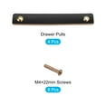 thumbnail image 3 of Uxcell Leather Drawer Pulls 6.7" 4Pack Leather Furniture Handles Drawer Knob Pull Black, 3 of 5