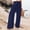 Navy, variant on Horkkom Womens Linen Pants Button Up High Waisted Linen Pants Business Casual Summer Pants, S-2XL