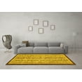thumbnail image 3 of Ahgly Company Machine Washable Indoor Square Abstract Yellow Modern Area Rugs, 8' Square, 3 of 4