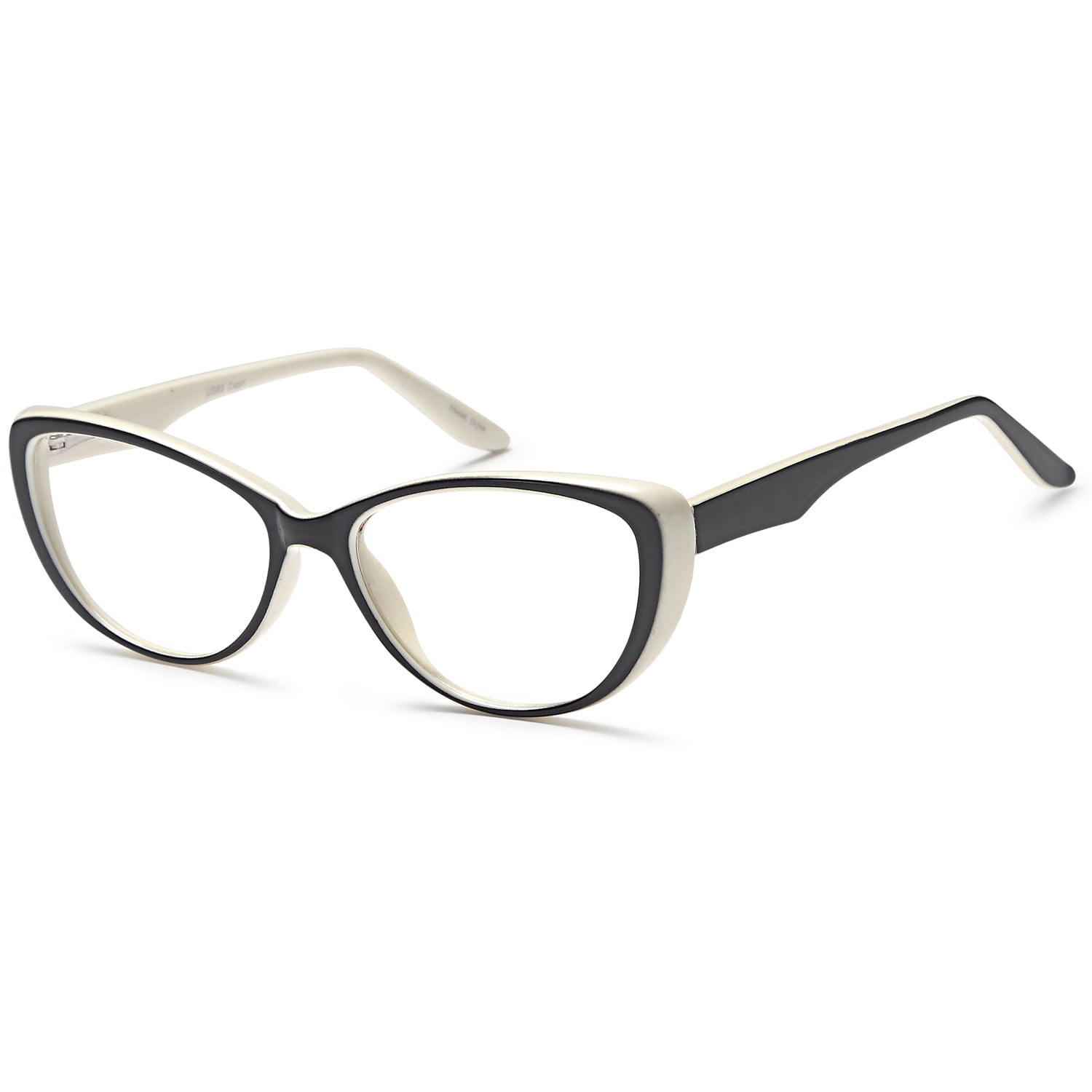 Women's Eyeglasses 53 16 140 Black White Plastic