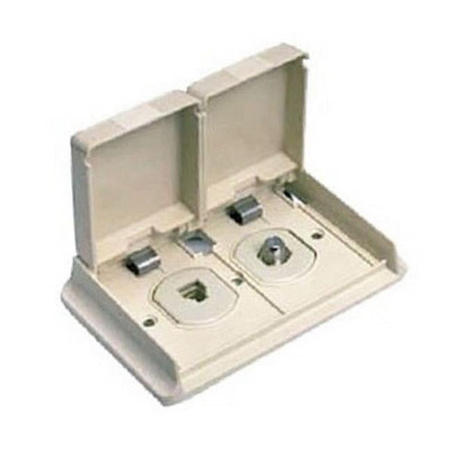 Outdoor Telephone RV TV Receptacle, Ivory