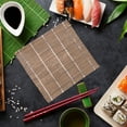 thumbnail image 2 of Dayesque 2pcs Japanese Sushi Bamboo Rolling Mats 24cm Carbonized Natural Bamboo Mat for Sushi Home Gatherings, 2 of 8