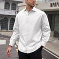 thumbnail image 2 of VSSSJ Men's Stretch Wrinkle Free Dress Shirts Regular Fit Button Down Shirt Long Sleeve Formal Business Shirts White M, 2 of 4