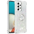 thumbnail image 4 of for Samsung Galaxy A53 5G Glitter Case with Ring Holder, Bling Sparkle Floating Liquid Soft TPU Cushion Fashion Girly Women Girls Clear Case Cover for Samsung Galaxy A53 5G  Colorful, 4 of 14