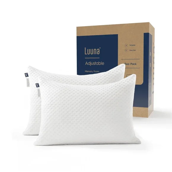 Almohada Luuna Ajustable 2 pack Firme Tamaño Estandar Memory Foam