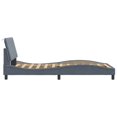 thumbnail image 5 of vidaXL Bed Frame with LED Lights Dark Grey 100x190 cm Velvet, 5 of 5