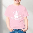 thumbnail image 2 of VNKIDY Boys Girls Kids Child TShirts Casual Letter Grapghic Crewneck Tees Short Sleeve Loose Fit Breathable Top For Daily Outdoor Activities Pink 9-10 Years, 2 of 4