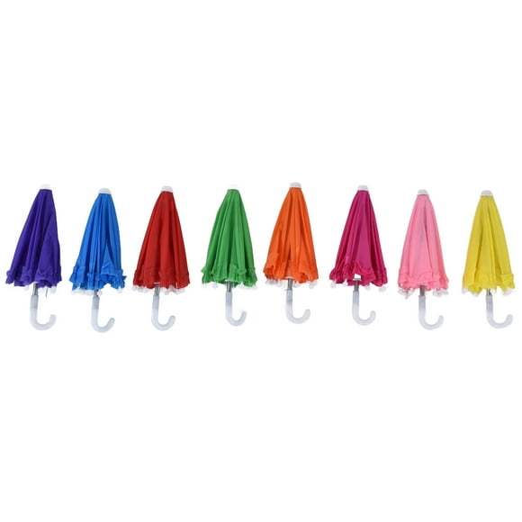 Mini paraguas de 8 piezas ANGGREK para muñeca accesorios para muñecas juegos juguetes