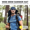 thumbnail image 3 of Outdoor Sun Hat for Men with UV Protection Safari Cap Wide Brim Fishing Hat with Neck Flap, for Dad, 3 of 7