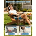 thumbnail image 3 of WINSOON All Weather HIPS Outdoor Plastic Adirondack Chairs Set Of 2-Teak, 3 of 7
