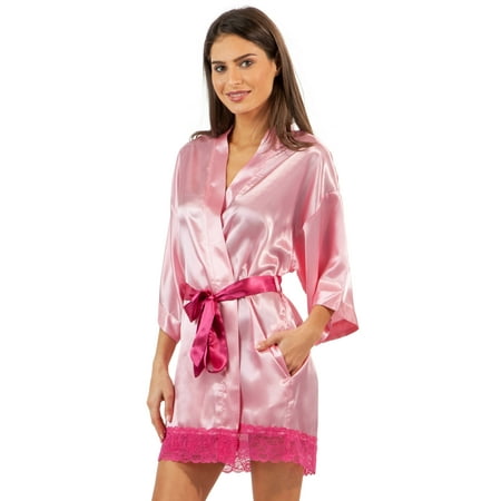 

Ashford & Brooks Women s 3 Piece Satin Robe and Pajama Set