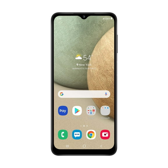 Consumer Cellular, Samsung Galaxy A12, 32GB, Black - Smartphone