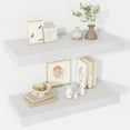 thumbnail image 3 of Floating Shelves  Deep Floating Shelf Wall Mounted  Wall Shelves  Rustic Deep Bookshelf  Extra Deeper &amp; Thicker Display Shelves for Bedroom  Living Room    Set of, 3 of 6