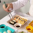 thumbnail image 5 of Dumpling Plate with Dipping Saucer Dish Non-slip Stackable for Snacks Desserts Sushi Tray, 5 of 10