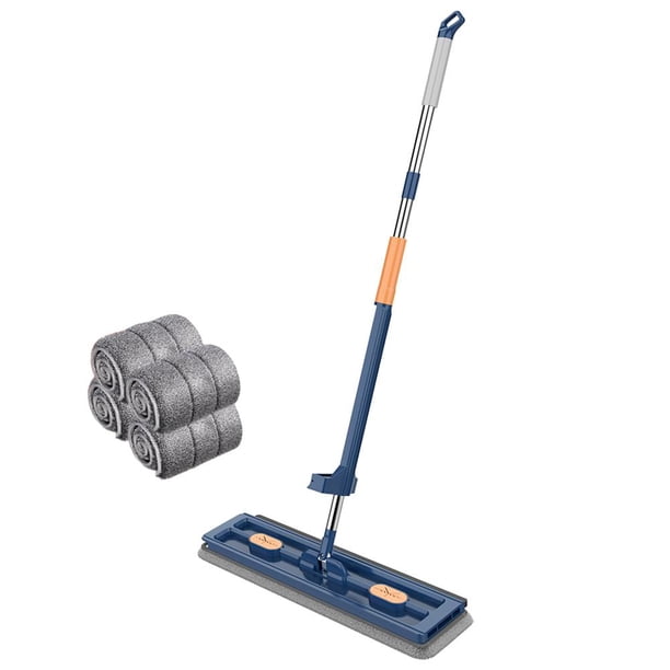Y Fregona Almohadillas De Microfibra Piso De Madera Seco Húmedo (Paño) Azul 4 Piezas