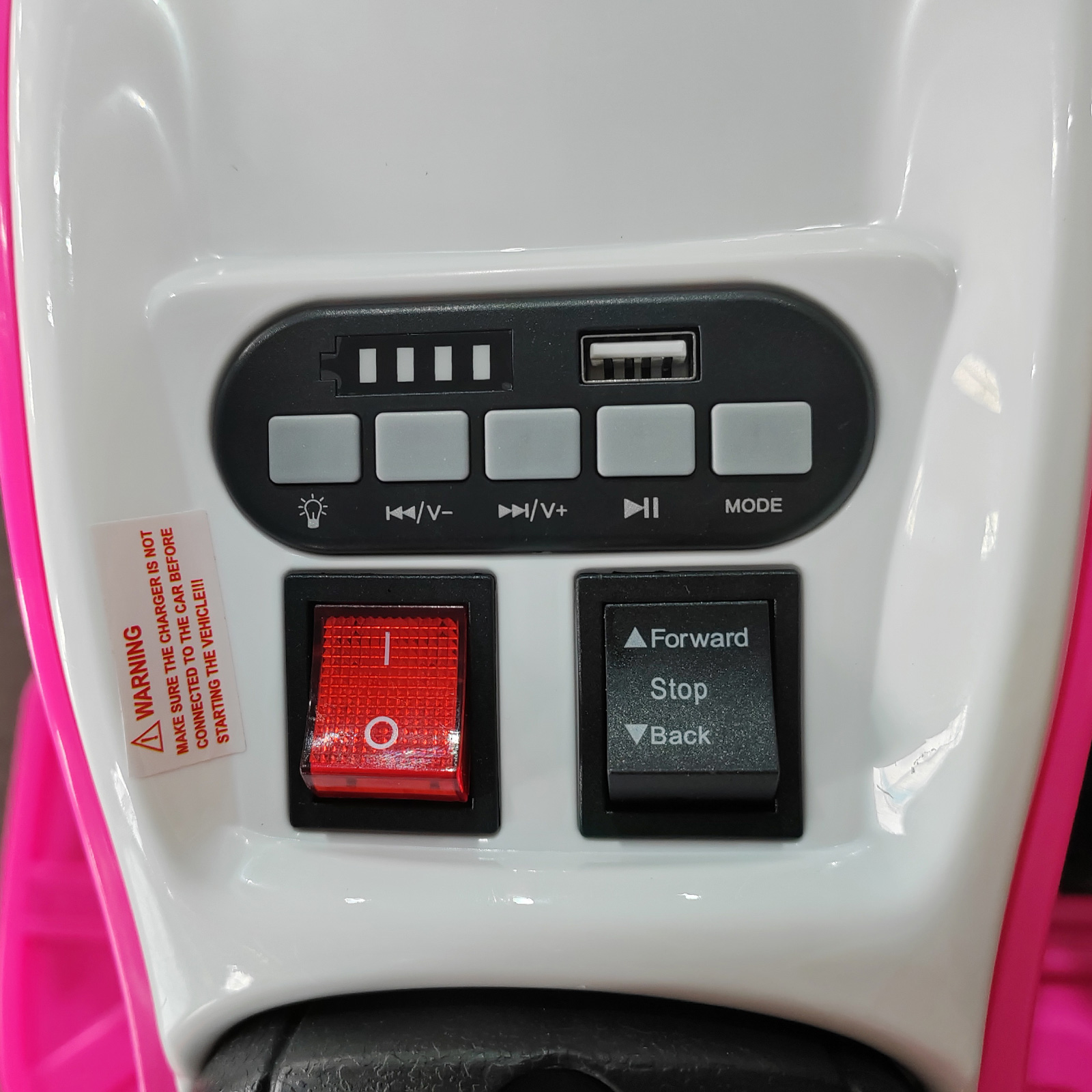 12 Volt 1 Seater All-Terrain Electric Ride On ATV Car Vehicles With Music Player, LED Headlight, Birthday Gift For Ages 3-6, Pink