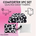 thumbnail image 4 of Urban Shop 3-Piece Textured Embossed Black and White Floral Comforter Set, Full/Queen, 4 of 7