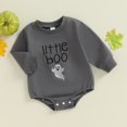 thumbnail image 2 of Newborn Baby Boy Girl Halloween Outfit Ghost Sweatshirt Romper Oversized Bubble Bodysuit Infant Baby First Halloween Cute Clothes, 2 of 8