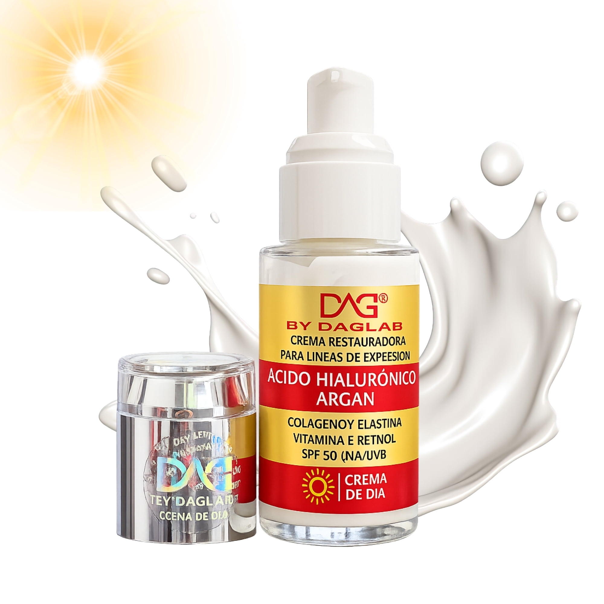 DAG by DAGLAB Day Face Cream with Hyaluronic Acid and Argan Oil, Lightweight Daily Moisturizer, Hydrating Facial Cream for All Skin Types, 1.3 fl oz