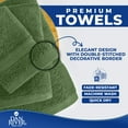 thumbnail image 5 of Dan River 8 Piece Towel Set Soft Quick Drying Cotton Bath Towel For Gym, Spa and Bathroom - Sage, 5 of 11