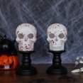 thumbnail image 4 of Halloween Pumpkin Lantern Electronic Candle Decoration, Flameless LED Tealight Prop with Warm Flickering Glow for Tabletop Mantel Shelf Party Scene Setting Fall Accent Ornament for Safe Home Styling, 4 of 6