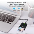 thumbnail image 3 of Lector de tarjetas ZOWEETEK CAC USB-C Military para Windows/Mac/Linux, 3 of 9