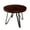 Brown, variant on GDF Studio Mid-Century Modern Round Dining Table with Metal Hairpin Legs and Open Shelf, Light Ash