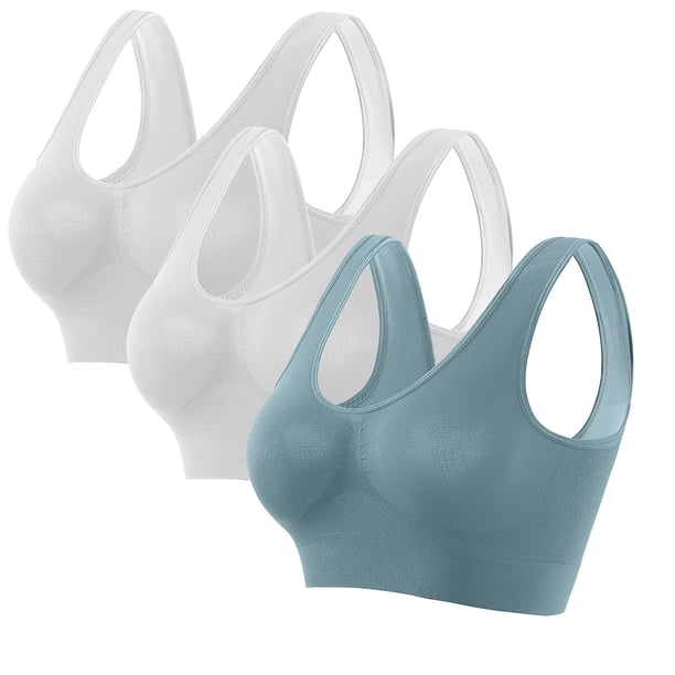 Fiudx Sujetador Sin Costuras, Sujetador de Yoga de Tela Suave, Sujetador Deportivo con Almohadillas Extraíbles, Ropa Informal de Verano, Uso Diario para Mujeres y Niñas, Diseño Ligero y Cómodo.