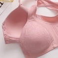 thumbnail image 4 of SMihono Fashion Daisy Bras for Older Women,2025 Front Close Button Cotton Bras Breathable Full Support Wide Back No Underwire Bra Pink 44, 4 of 8