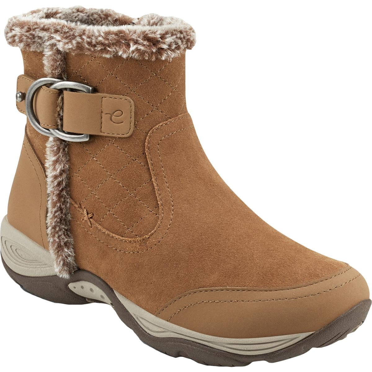 Easy Spirit Womens Ember Ankle Faux Fur Lined Winter Boots