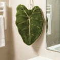 thumbnail image 4 of 1Pcs Leaf Shaped Hanging Kitchen Towels With Hanging Loop Cute Multi-functional Hand Towel Absorbent Easily Drying For Bath/Kitchen/Living Room, 4 of 6
