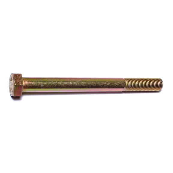 3/8"-24 x 4" Zinc Plated Grade 8 Steel Fine Thread Hex Cap Screws HCS8-195