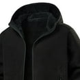 thumbnail image 7 of Txeol Mens Sherpa Lined Hooded Jacket Polar Fleece Zip Up Coat Casual Solid Long Sleeve Jackets with Zipper Pockets,Black,XXXL, 7 of 7