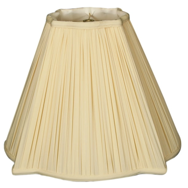 Royal Designs 16" Fancy Square Gather Pleat Lamp Shade Eggshell