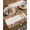 thumbnail image 2 of Easter Placemats Set of 6, Tulip Flowers Placemat for Dining Table Decorations, Spring Flowers Place Mats, Spring Table Mats for Kitchen Dinner Seasonal Holiday Party Decor, 2 of 6
