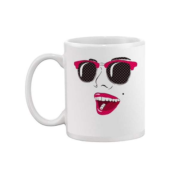 Smiling Woman Pop Art Mug -Image by Shutterstock,