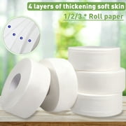 1/2/3 Rolls 4-Layer Bathroom Toilet Tissue Paper Household Large Roll Thicken Tissue Paper Towel