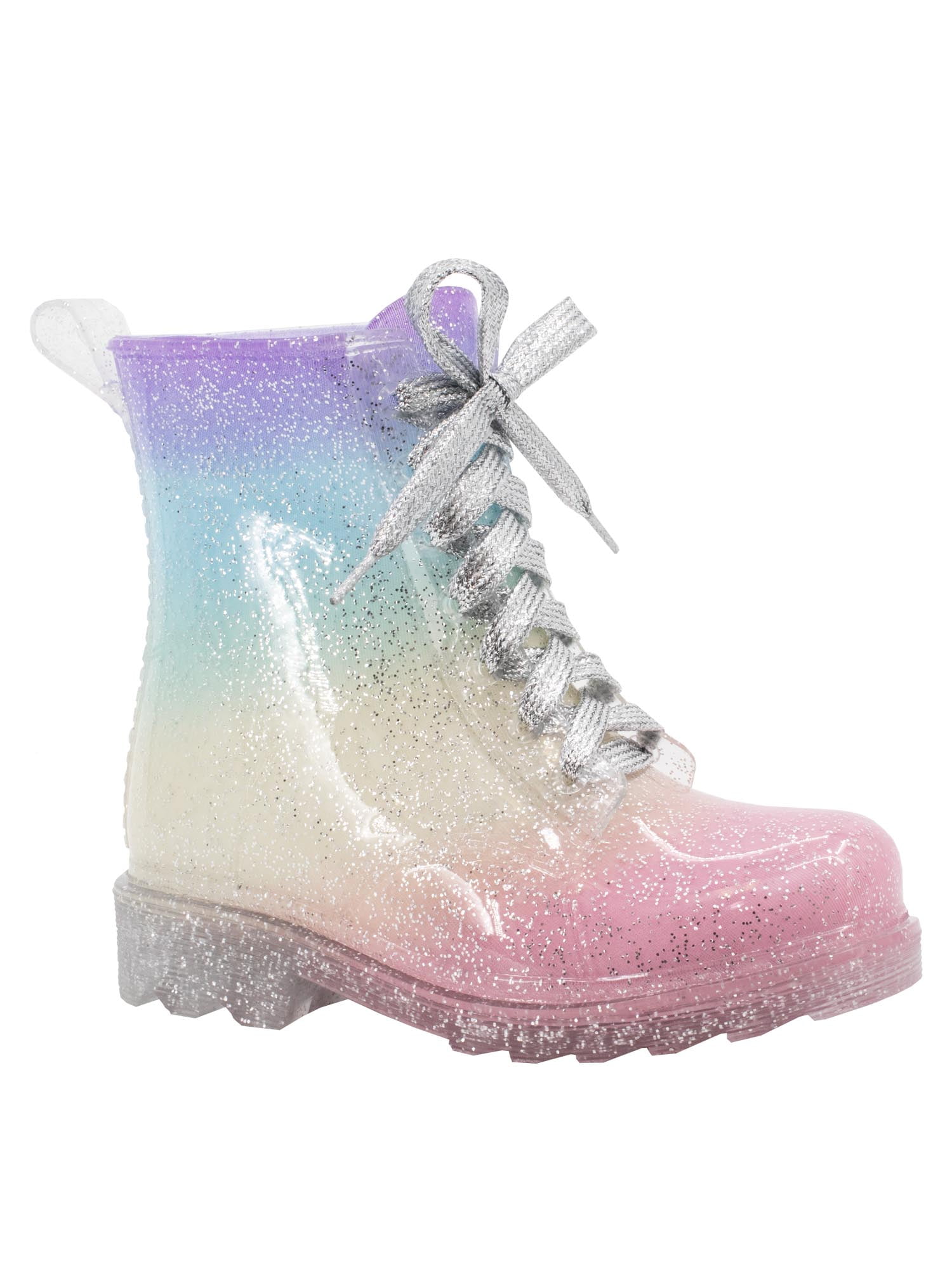 short glitter rain boots