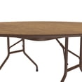 thumbnail image 4 of Correll Round Laminate Top Folding Table With Medium Oak Finish CF60TF-06, 4 of 4